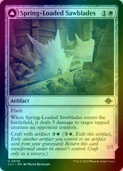 Spring-Loaded Sawblades // Bladewheel Chariot [36] [The Lost Caverns of Ixalan] [Foil]