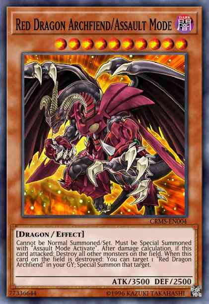 Red Dragon Archfiend/Assault Mode - CRMS-EN004 - Ultra Rare - 1st Edition