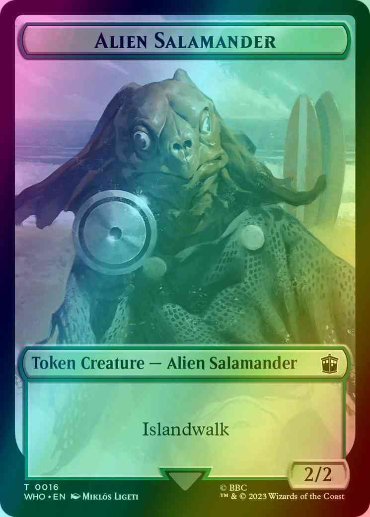 Alien Salamander Token (16) // Human Noble Token (07) [Universes Beyond: Doctor Who: Tokens] [Foil]