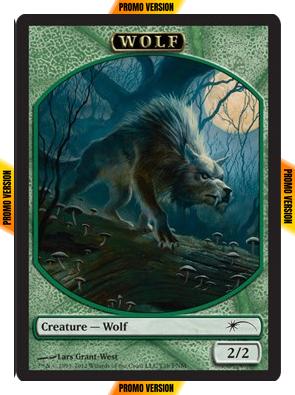 Human Token (1a) // Wolf Token (1b) [1a] [Friday Night Magic 2012] [Non-Foil]