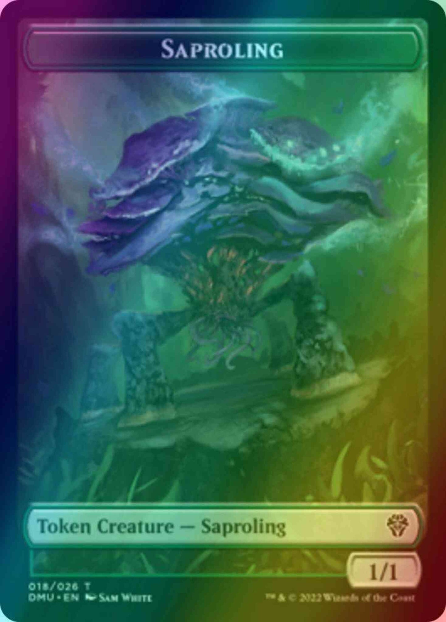 Saproling Token (18) // Zombie Token (09) [DMU/DMC Set Symbol] [Dominaria United: Tokens] [Foil]