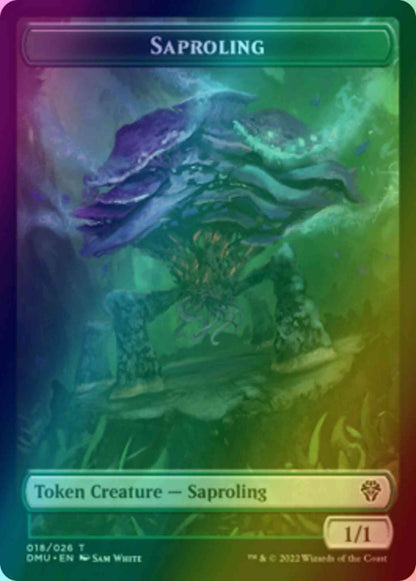 Saproling Token (18) // Zombie Token (09) [DMU/DMC Set Symbol] [Dominaria United: Tokens] [Foil]
