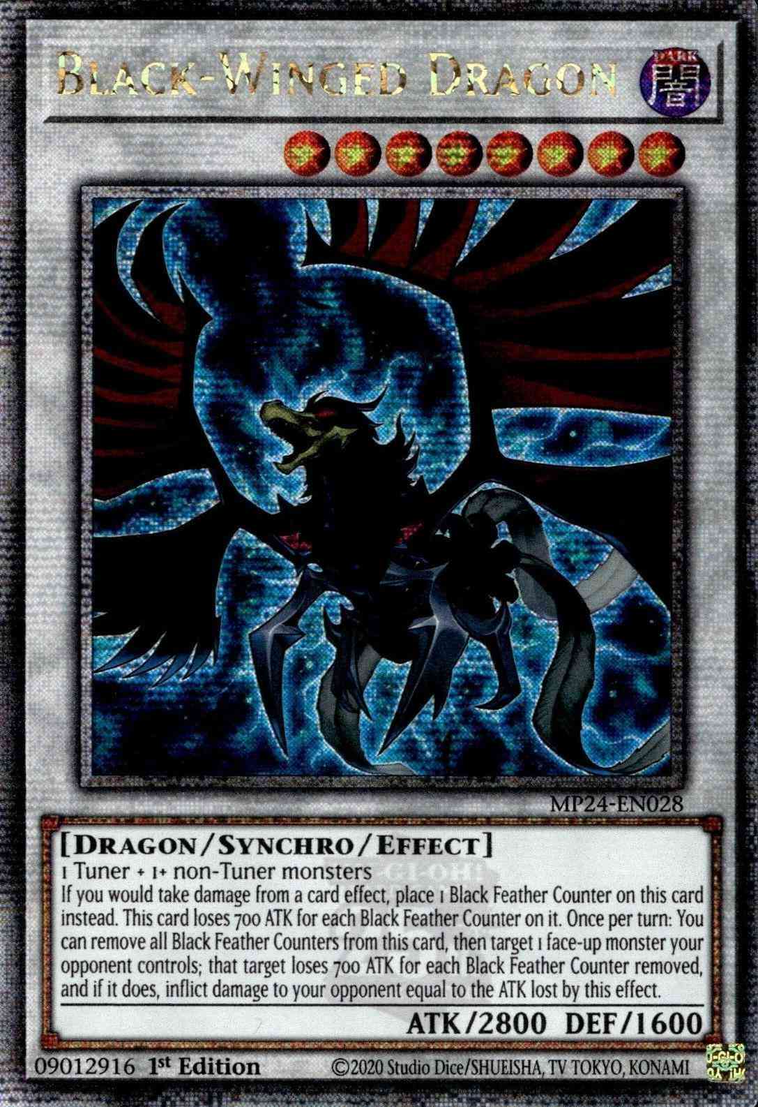 Black-Winged Dragon - MP24-EN028 - Quarter Century Secret Rare - 1st Edition