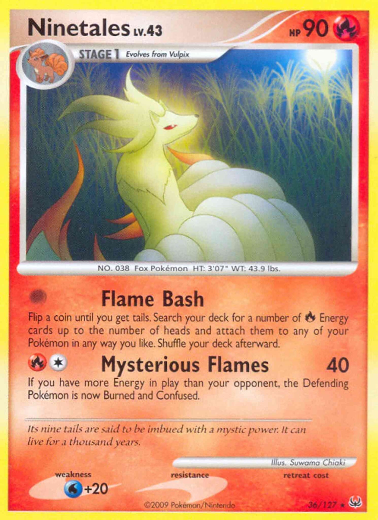 Ninetales - 36/127 - Rare [pl1-36] [Non-Holo]
