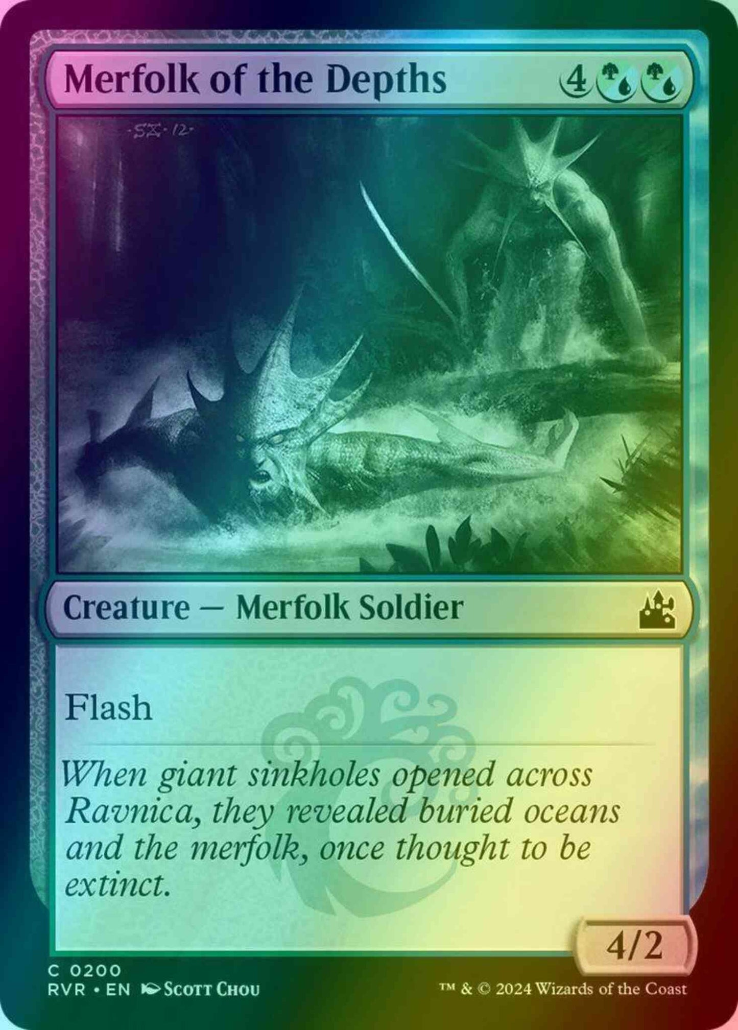 Merfolk of the Depths [200] [Ravnica Remastered] [Foil]