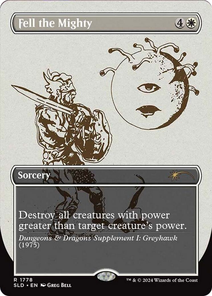 Fell the Mighty [1778] [Borderless] [An Exhibition of Adventure] [Secret Lair Drop] [Non-Foil]