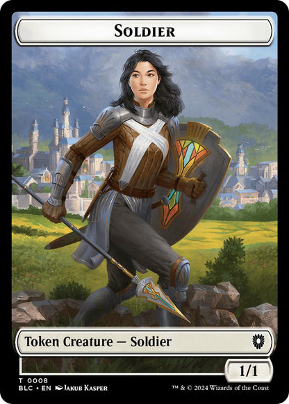 Human Token (06) // Soldier Token (08) [Bloomburrow: Commander: Tokens] [Non-Foil]