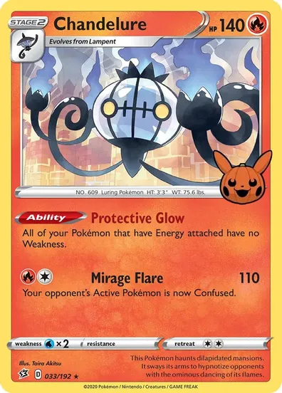 Chandelure - 033/192 - Promo [Trick or Trade BOOster] [swsh2msp-033] [Holo]