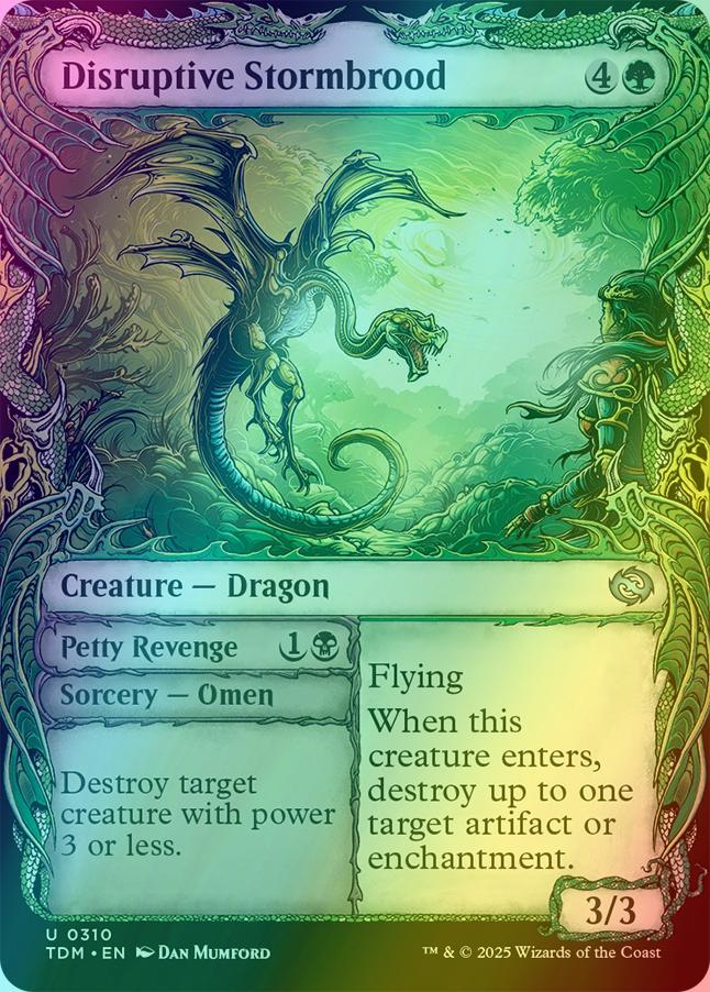 Disruptive Stormbrood // Petty Revenge [310] [Draconic Frame Showcase] [Tarkir: Dragonstorm] [Foil]