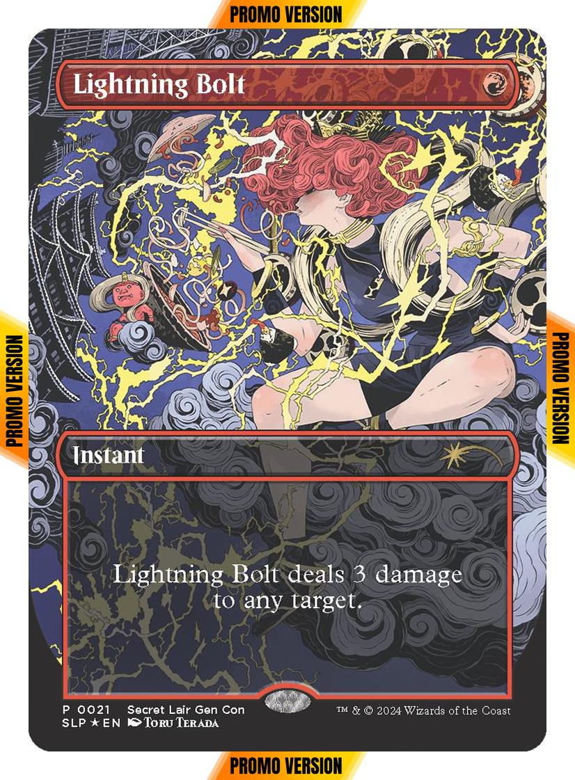 Lightning Bolt [0021] [Borderless] [Secret Lair Promo] [Foil]