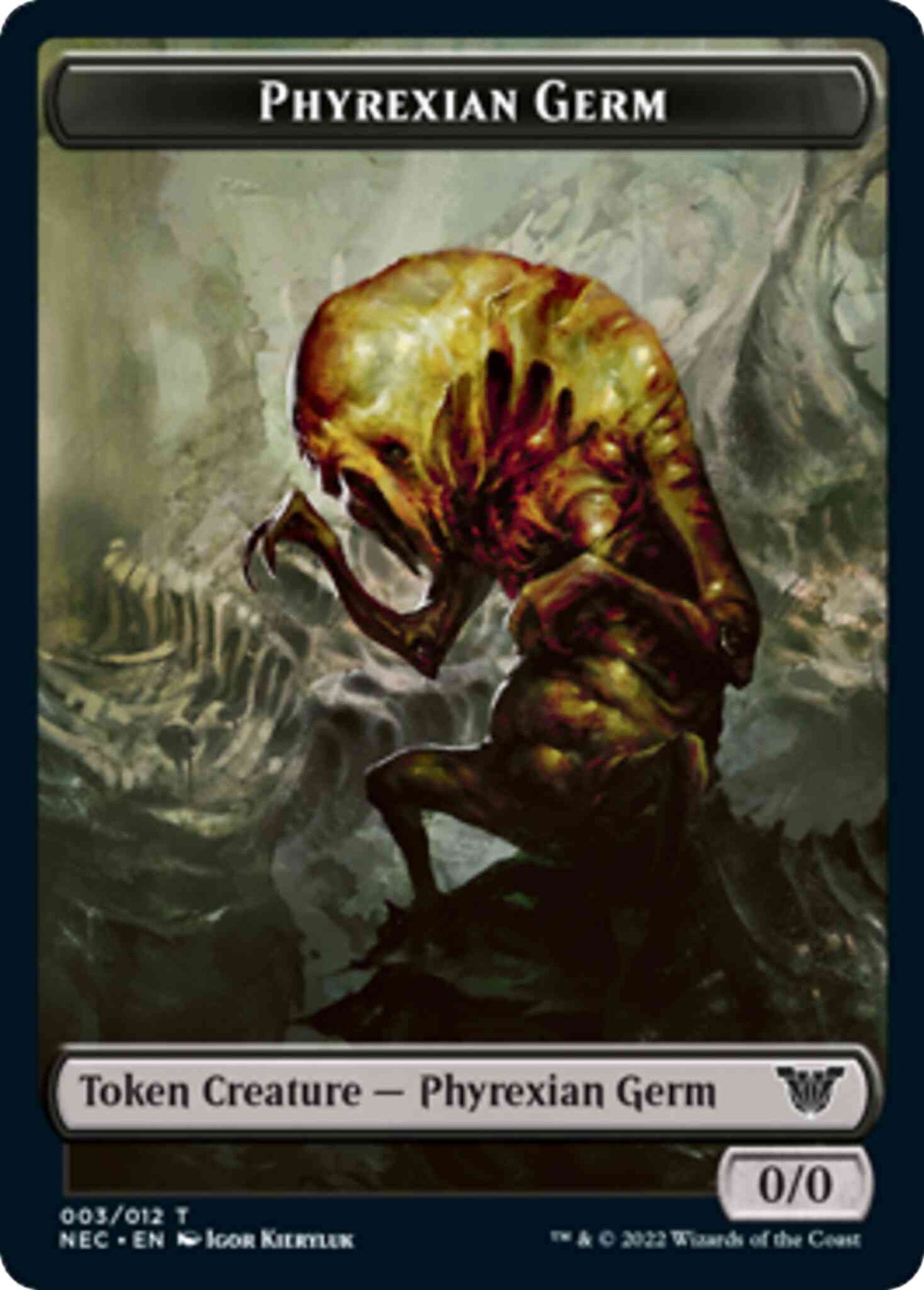 Phyrexian Germ Token (03) // Spirit Token (02) [Kamigawa: Neon Dynasty: Commander: Tokens] [Non-Foil]