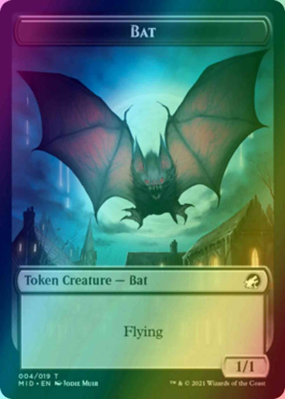 Bat Token (04) // Clue Token (16) [Innistrad: Midnight Hunt: Tokens] [Foil]