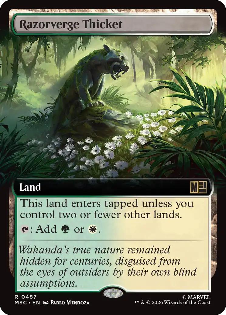 Razorverge Thicket [487] [Extended Art] [Marvel Super Heroes: Commander] [Non-Foil]