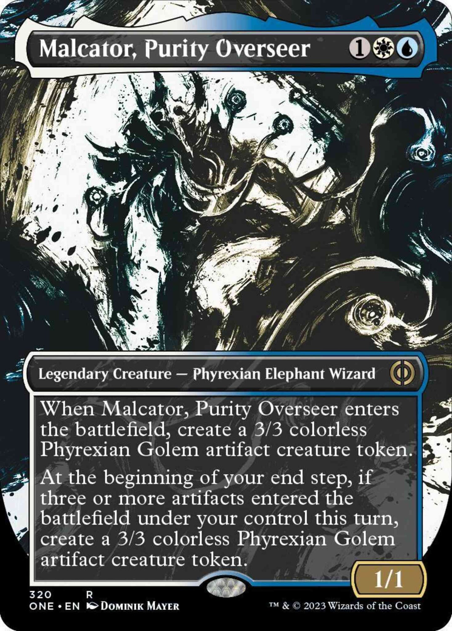 Malcator, Purity Overseer [320] [Borderless] [Ichor] [Phyrexia: All Will Be One] [Non-Foil]