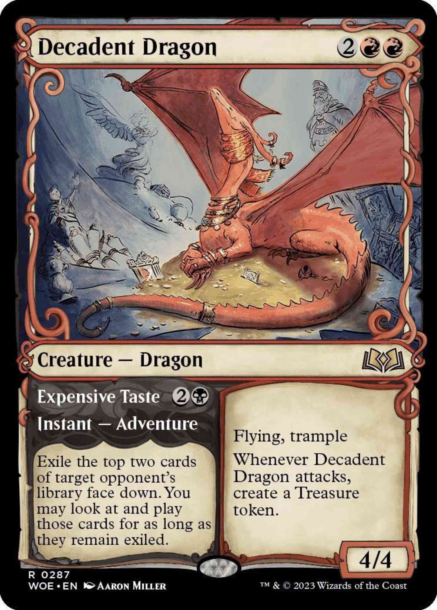 Decadent Dragon // Expensive Taste [287] [Adventure Showcase] [Wilds of Eldraine] [Non-Foil]