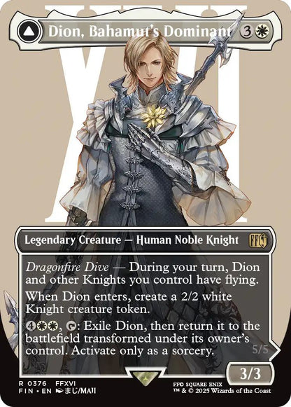 Dion, Bahamut's Dominant // Bahamut, Warden of Light [376] [Borderless] [Character] [FINAL FANTASY] [Non-Foil]