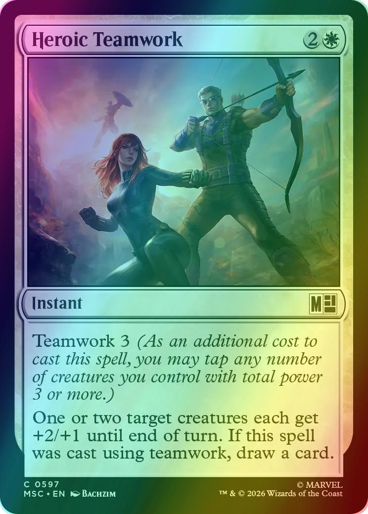 Heroic Teamwork [597] [Jumpstart] [Marvel Super Heroes: Commander] [Foil]