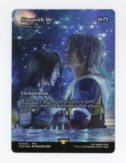Stay with Me - Rhystic Study — Borderless|Foil — ID 18060