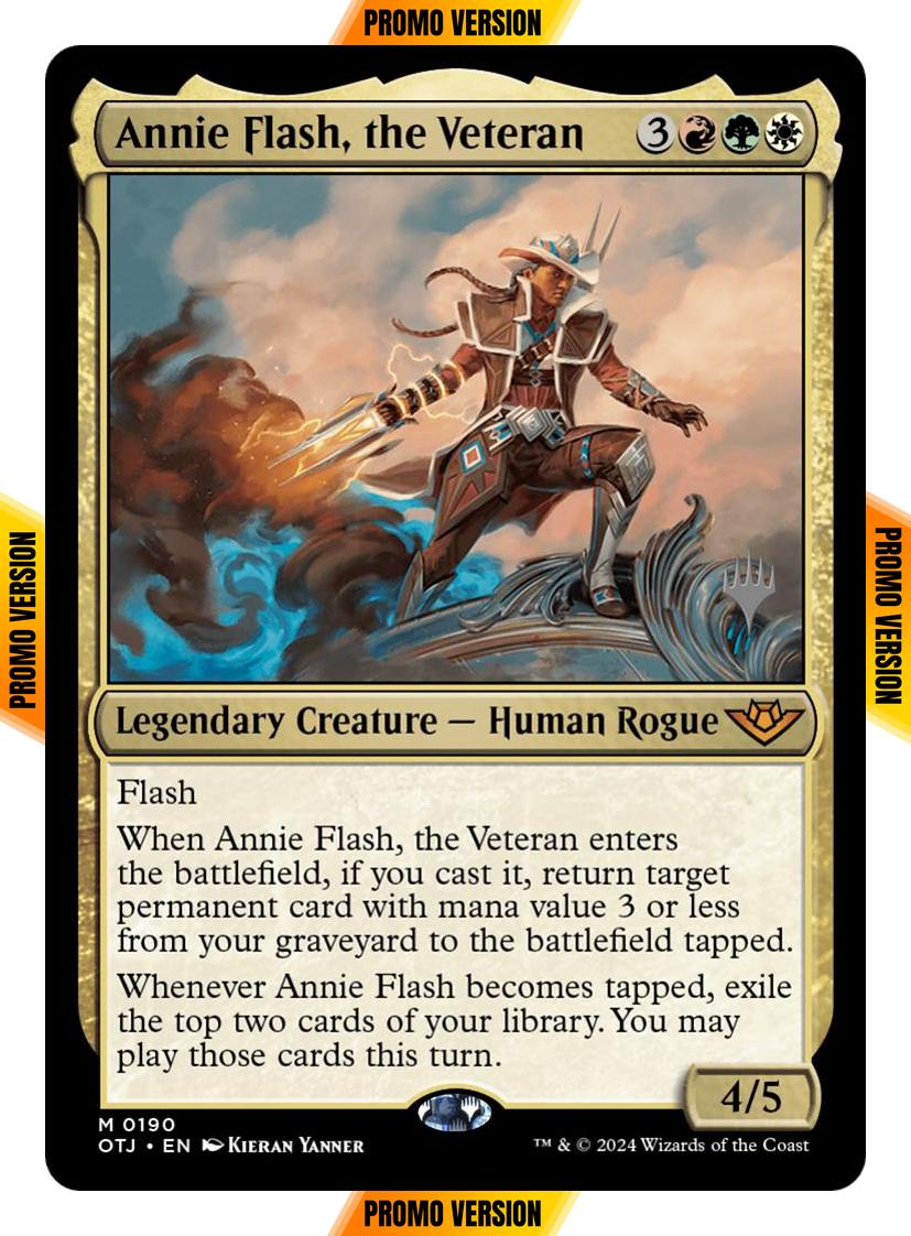 Annie Flash, the Veteran [190p] [Promo Pack] [Outlaws of Thunder Junction: Promos] [Non-Foil]