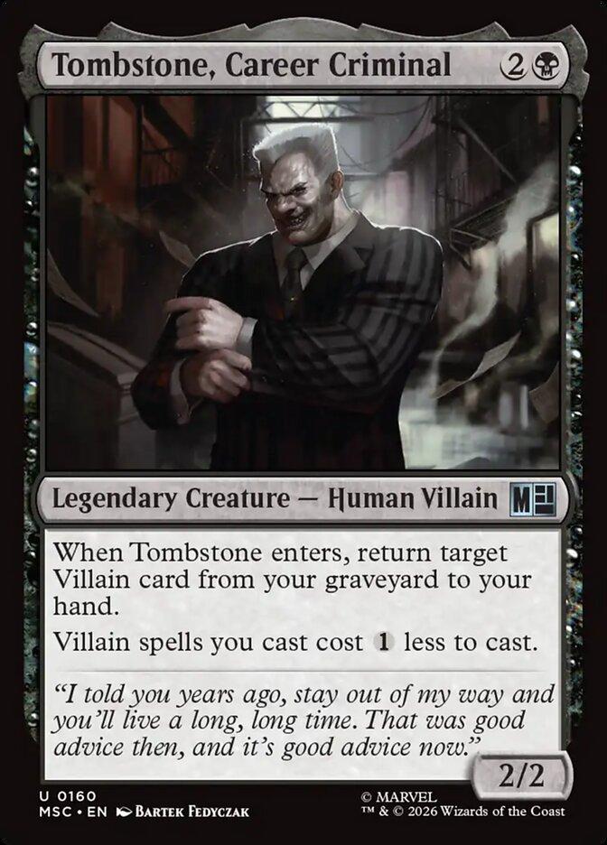 Tombstone, Career Criminal [160] [Marvel Super Heroes: Commander] [Non-Foil]