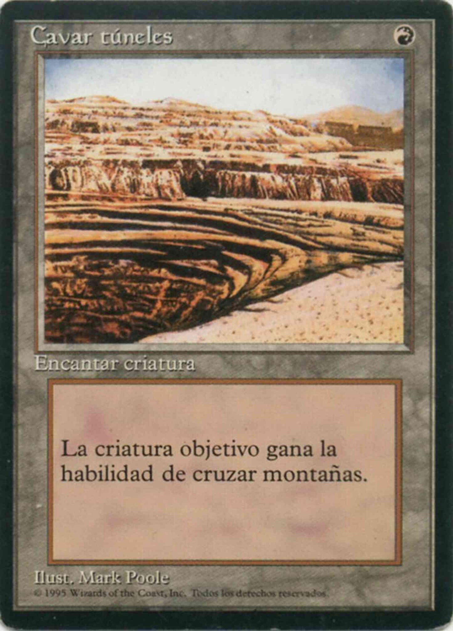 Burrowing - Spanish - (Strip Mine Misprint) [180] [Fourth Edition Black Border: Spanish] [Non-Foil]