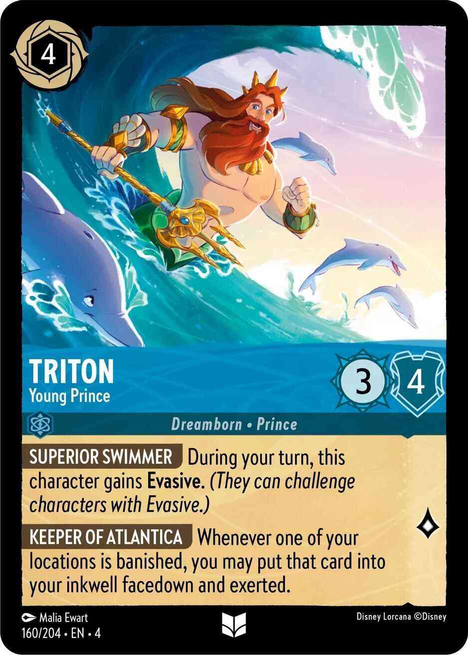 Triton - Young Prince - 160/204 [Ursula's Return] [Non-Foil]
