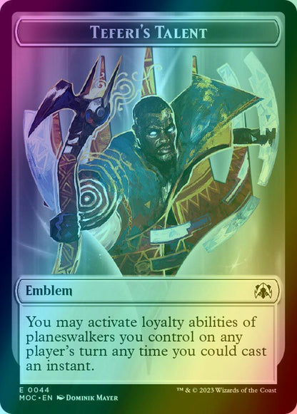 First Mate Ragavan Token (06) // Teferi's Talent Emblem (44) [March of the Machine: Tokens] [Foil]