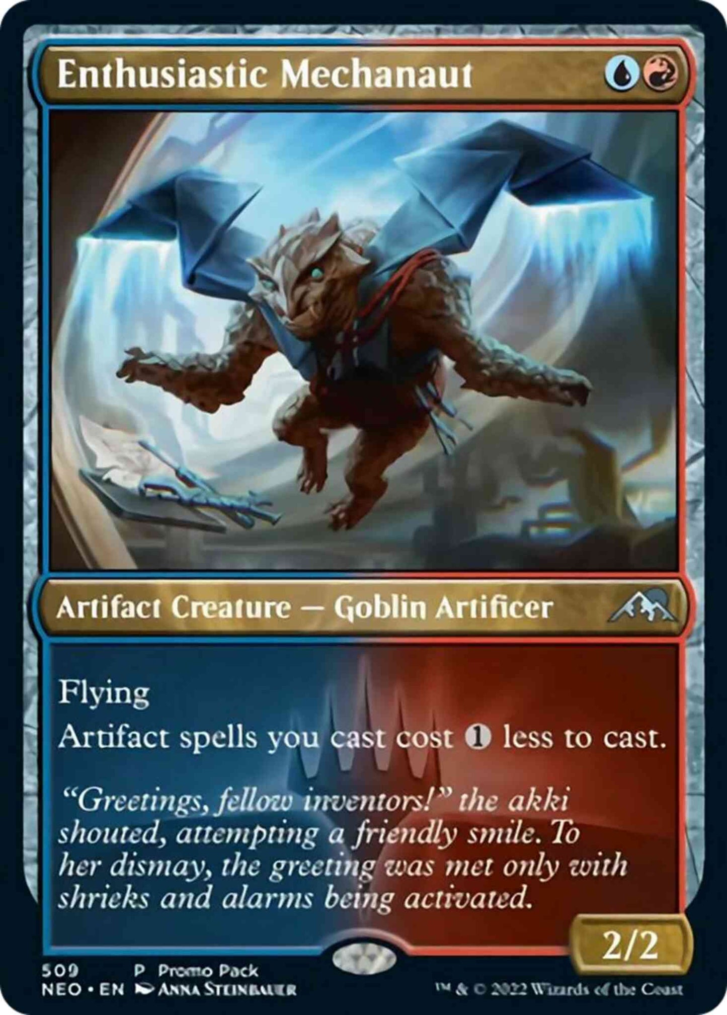 Enthusiastic Mechanaut [509] [Dark Frame Promo Pack] [Kamigawa: Neon Dynasty] [Non-Foil]