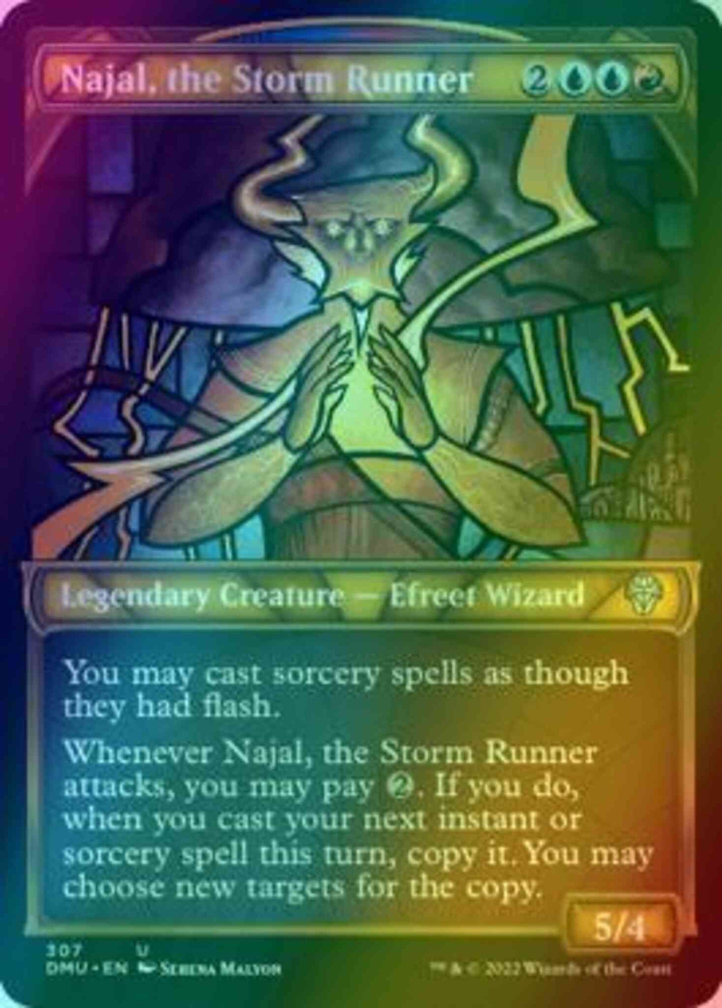 Najal, the Storm Runner [307] [Stained Glass Showcase] [Dominaria United] [Foil]