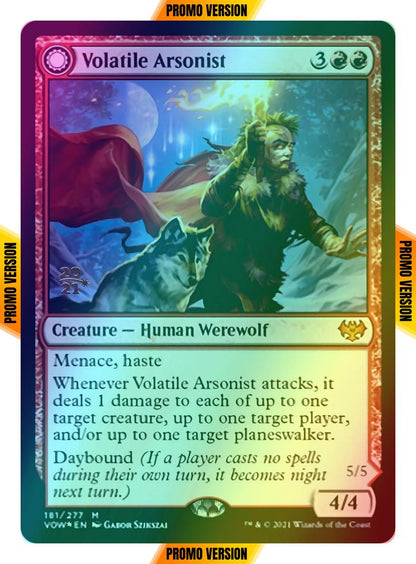 Volatile Arsonist // Dire-Strain Anarchist [Prerelease] [181s] [Innistrad: Crimson Vow: Promos] [Foil]