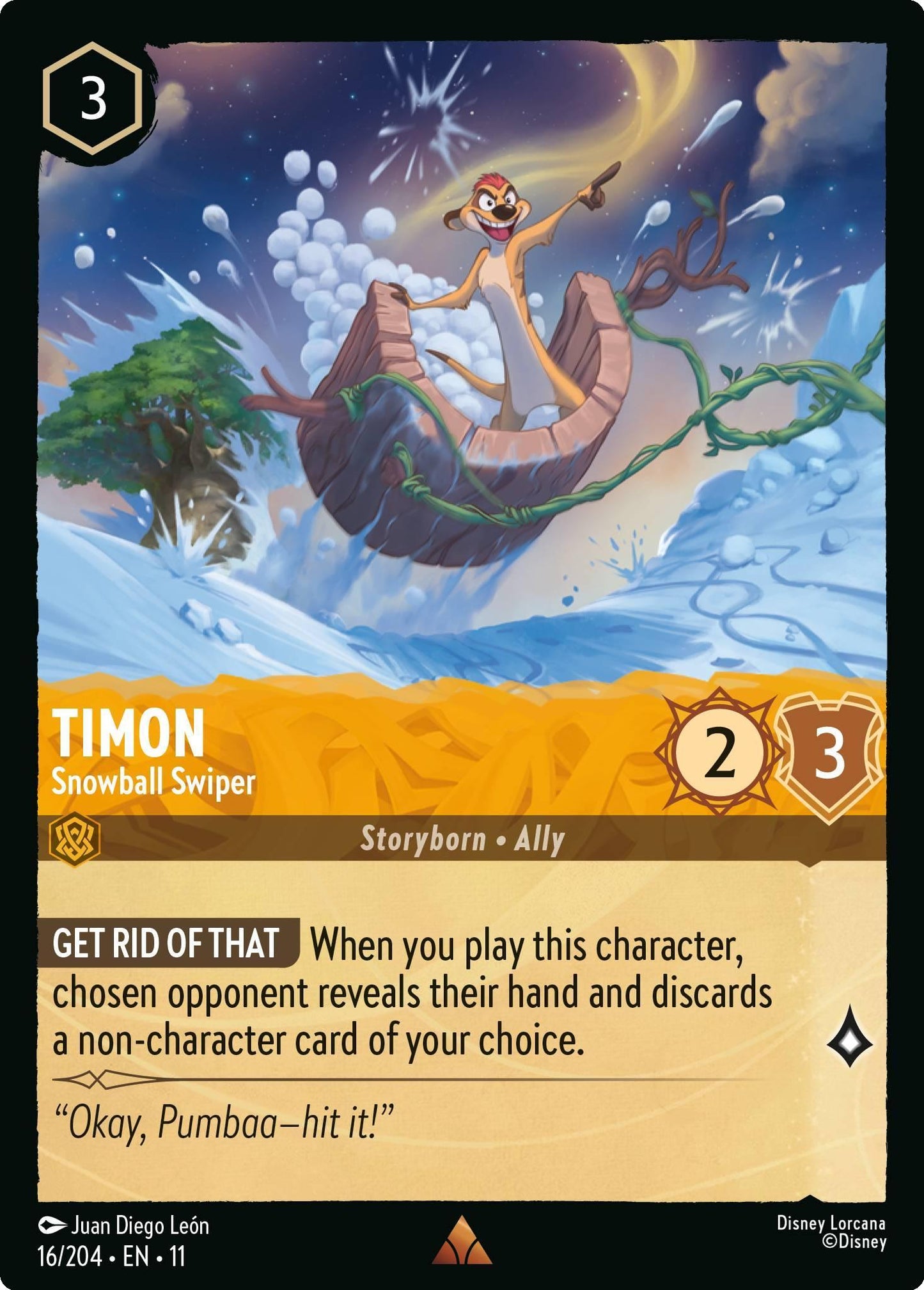 Timon - Snowball Swiper - 16/204 [Winterspell] [Non-Foil]
