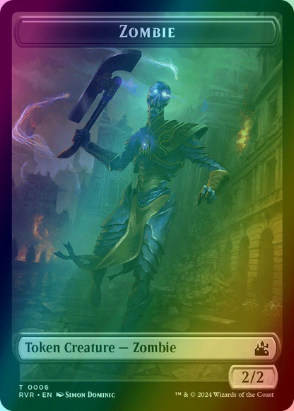 Elf Knight Token (15) // Zombie Token (06) [Ravnica Remastered: Tokens] [Foil]