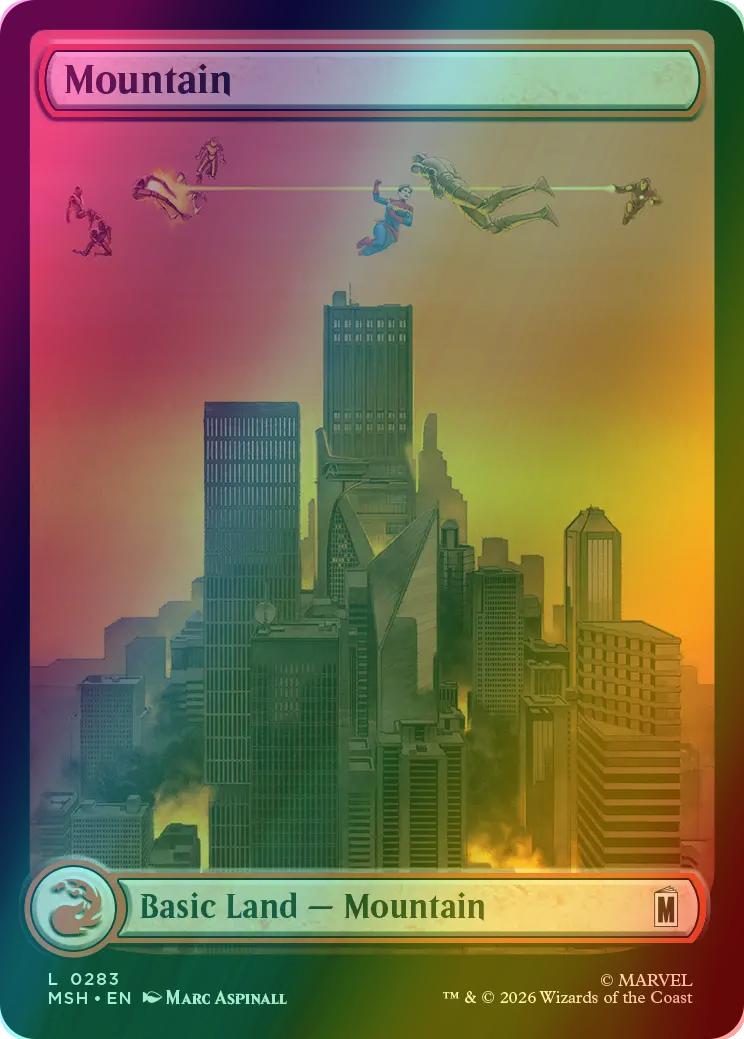 Mountain [283] [Full Art] [City Chaos] [Marvel Super Heroes] [Foil]