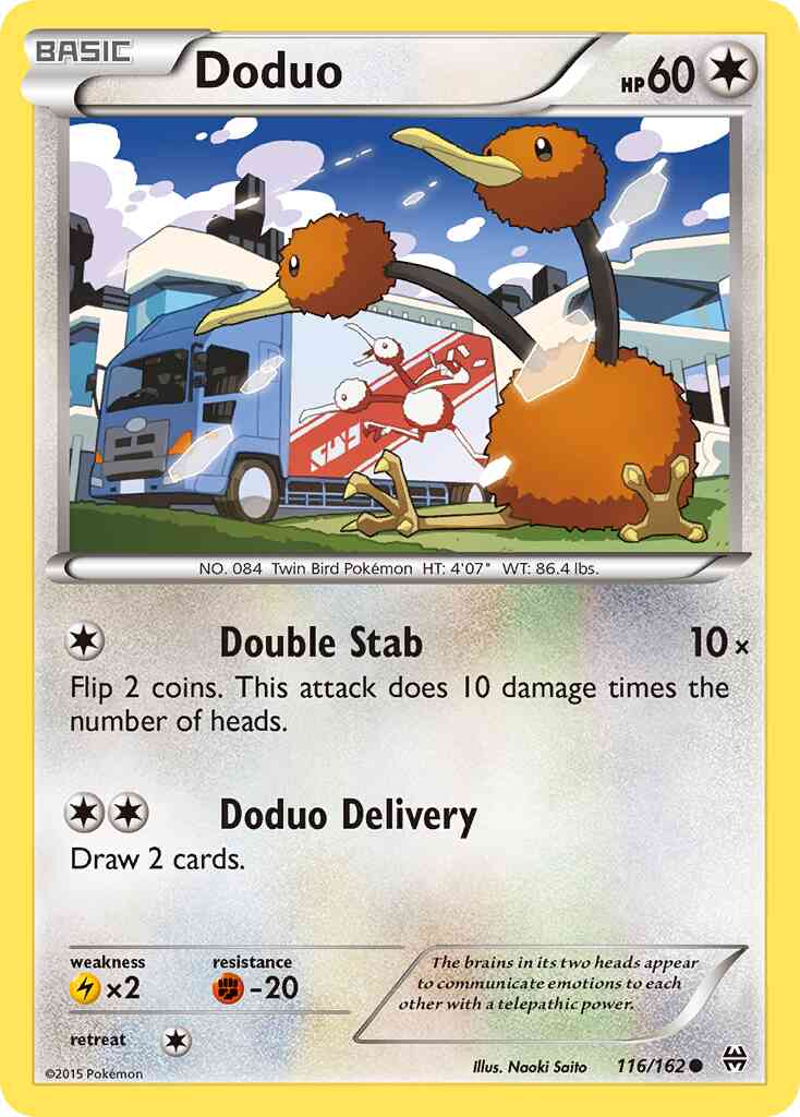 Doduo - 116/162 - Common [xy8-116] [Non-Holo]