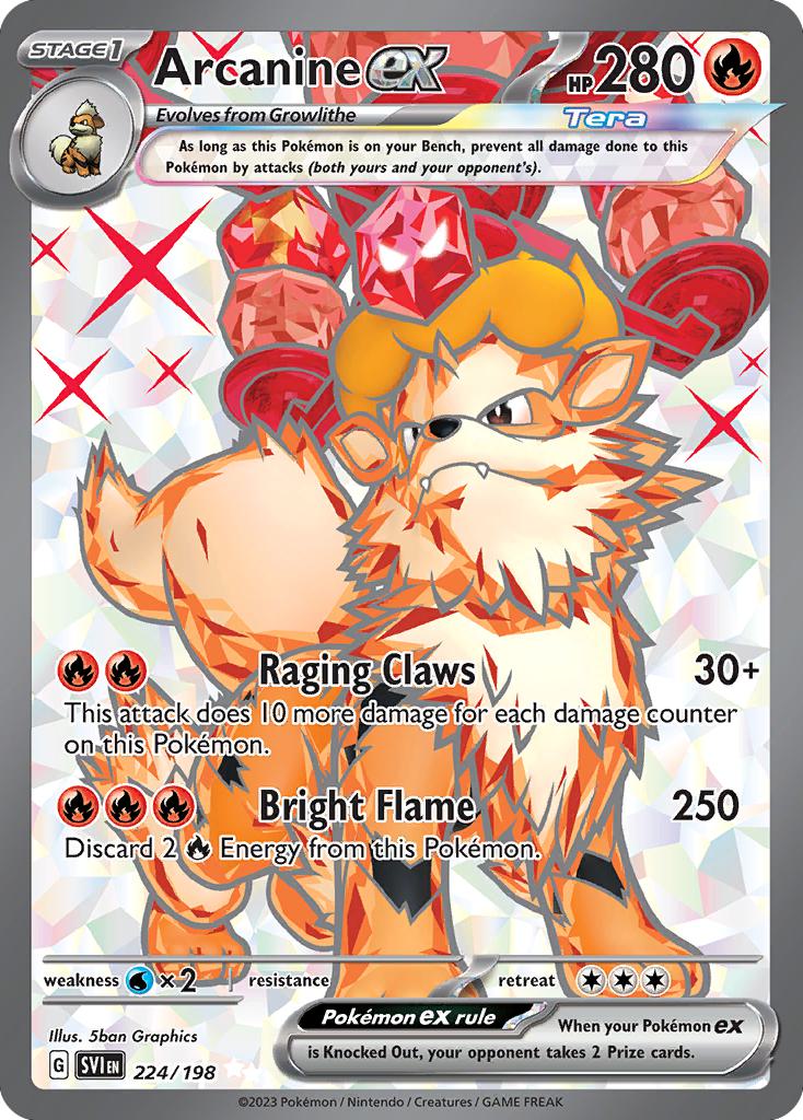 Arcanine ex - 224/198 - Ultra Rare [sv01-224] [Ultra]