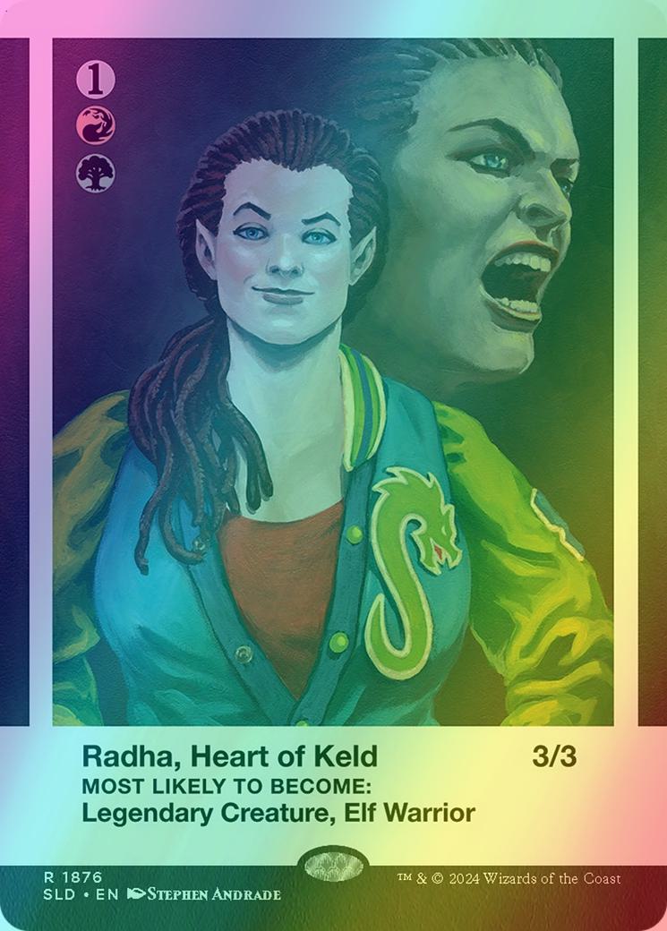 Radha, Heart of Keld // Radha, Heart of Keld [1876] [Borderless] [Class of '87] [Secret Lair Drop] [Foil]