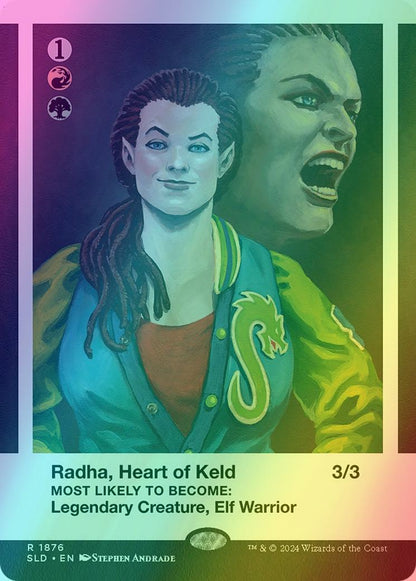 Radha, Heart of Keld // Radha, Heart of Keld [1876] [Borderless] [Class of '87] [Secret Lair Drop] [Foil]