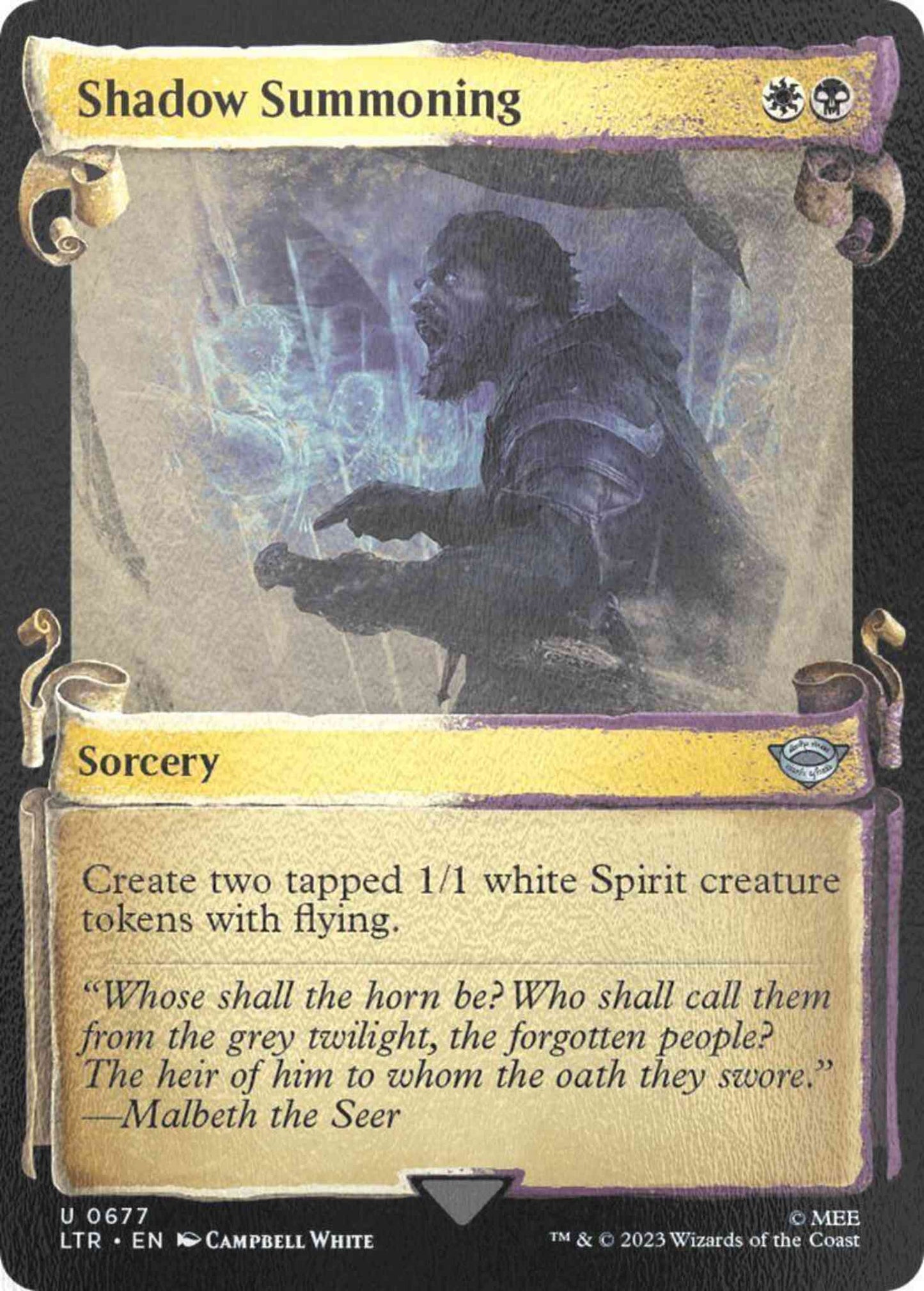 Shadow Summoning [677] [Scrolls Showcase] [The Lord of the Rings: Tales of Middle-earth] [Silver Foil]
