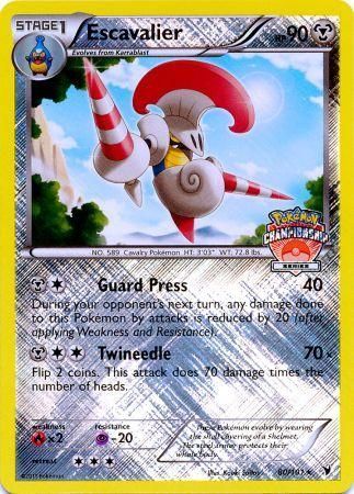 Escavalier -  80/101 - Promotional - Crosshatch Holo National Championships 2011 [Reverse Holo]