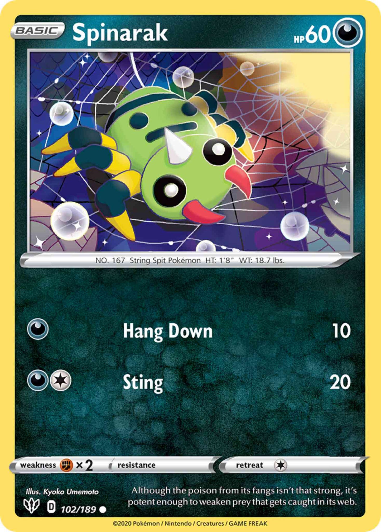 Spinarak - 102/189 - Common [swsh3-102] [Non-Holo]