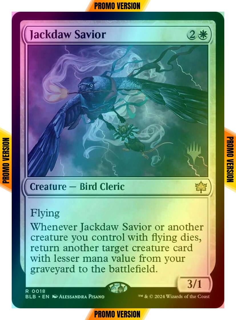 Jackdaw Savior [18p] [Promo Pack] [Bloomburrow: Promos] [Foil]