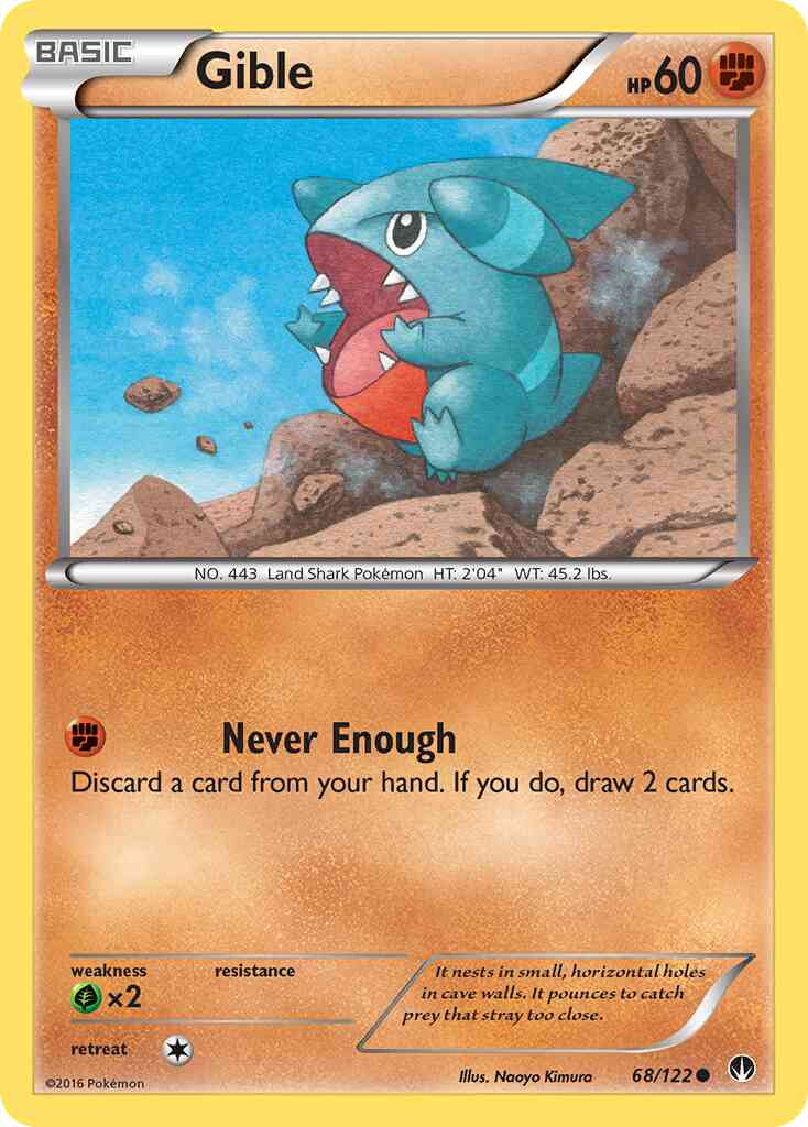 Gible - 68/122 - Common [xy9-68] [Reverse Holo]