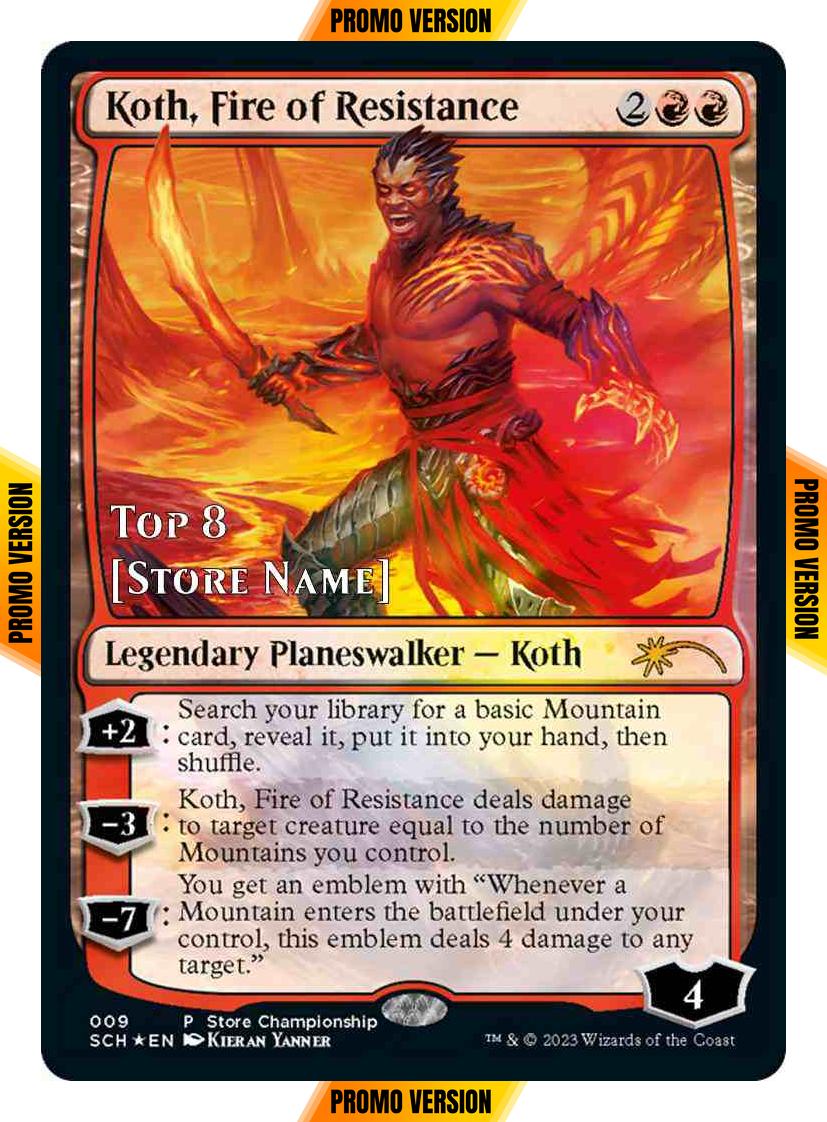 Koth, Fire of Resistance - Store Stamp [9] [Store Championships] [Non-Foil]