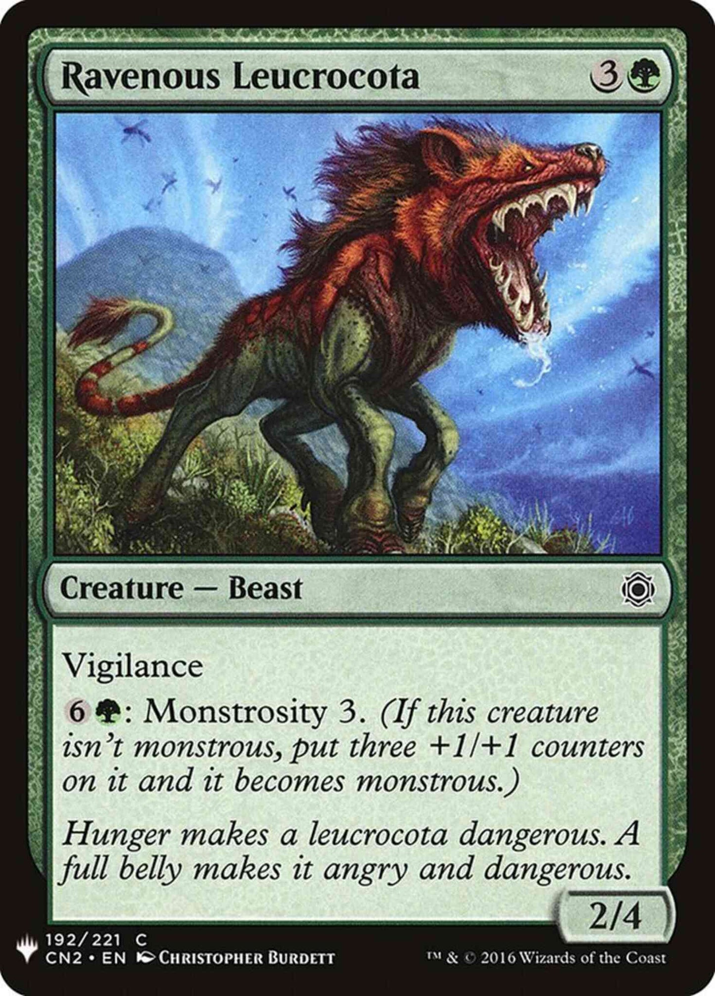 Ravenous Leucrocota [CN2-192] [The List] [Non-Foil]