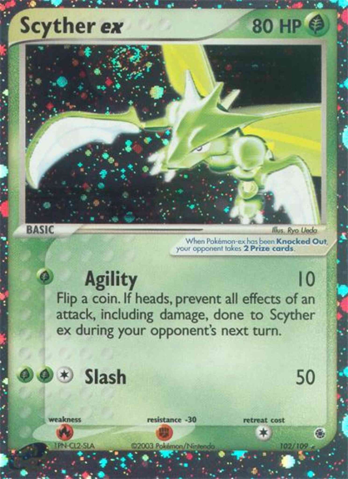 Scyther ex - 102/109 - Rare Holo EX [ex1-102] [Ultra]