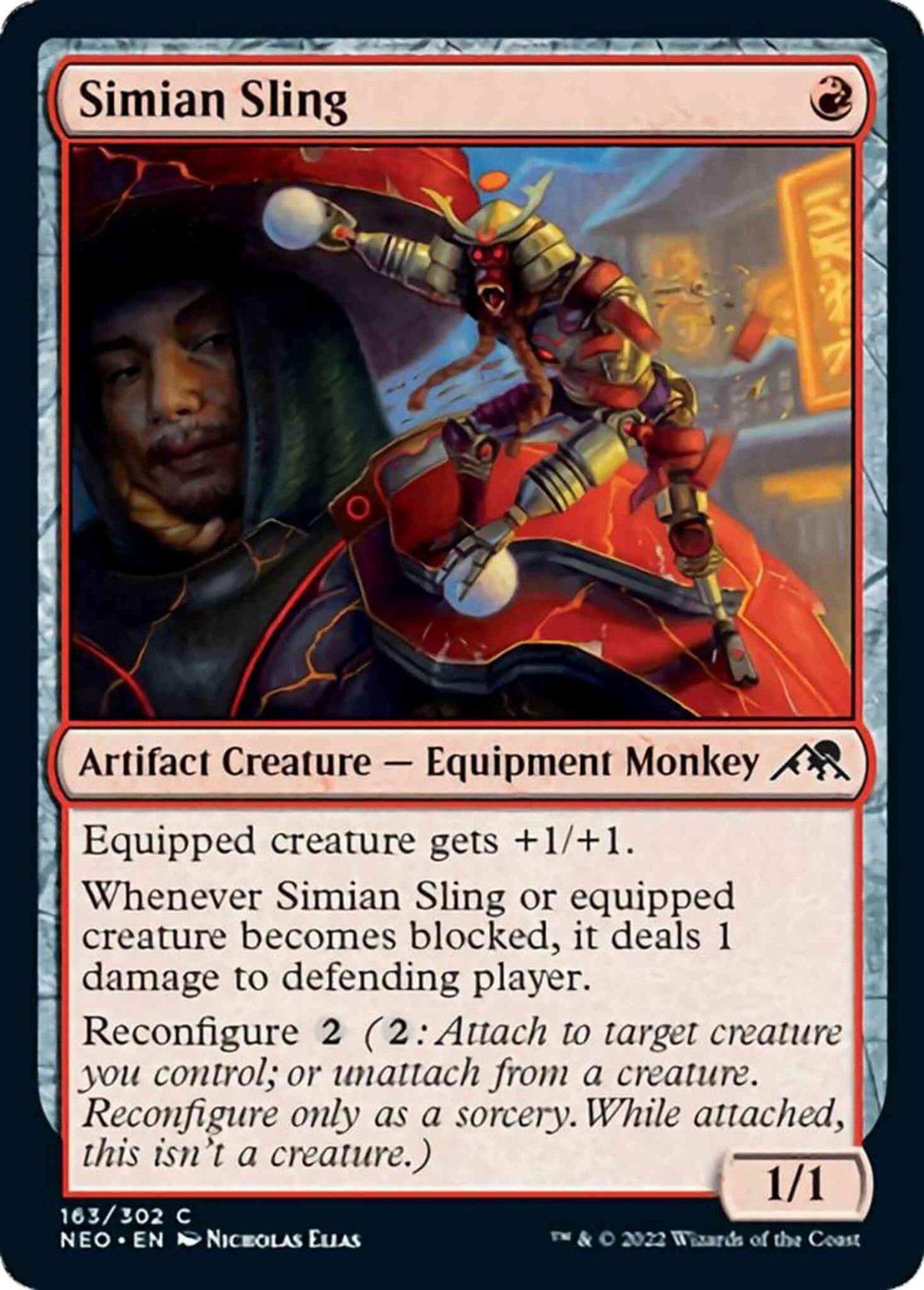Simian Sling [163] [Kamigawa: Neon Dynasty] [Non-Foil]