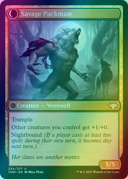 Child of the Pack // Savage Packmate [234] [Innistrad: Crimson Vow] [Foil]