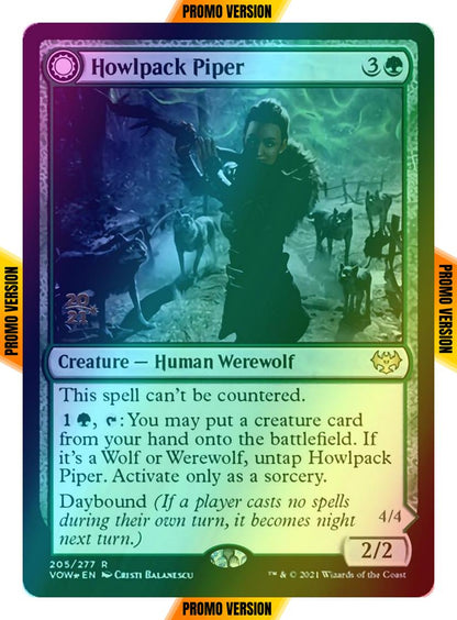 Howlpack Piper // Wildsong Howler [Prerelease] [205s] [Innistrad: Crimson Vow: Promos] [Foil]