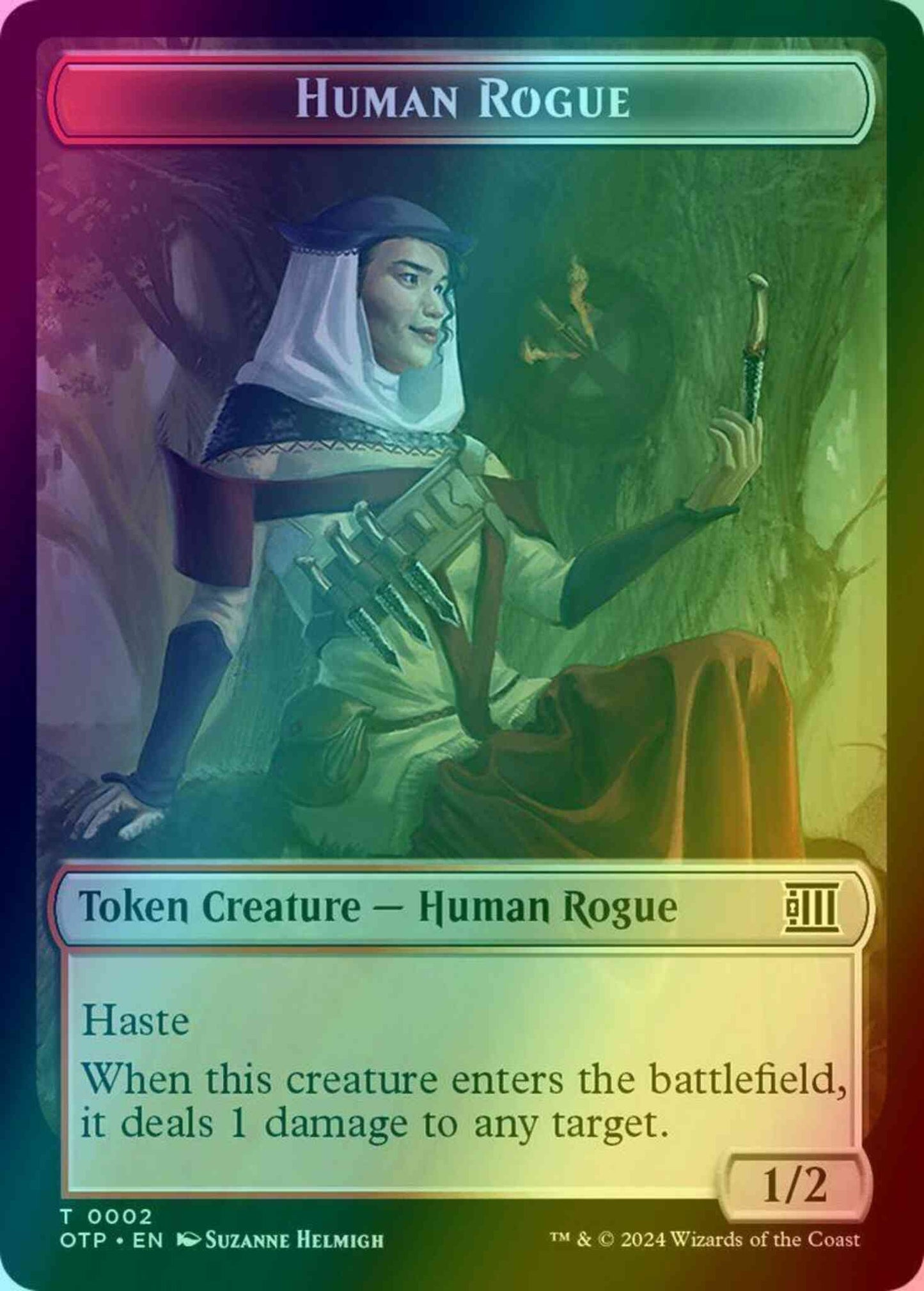 Human Rogue Token (02) // Mercenary Token (10) [Breaking News: Tokens] [Foil]