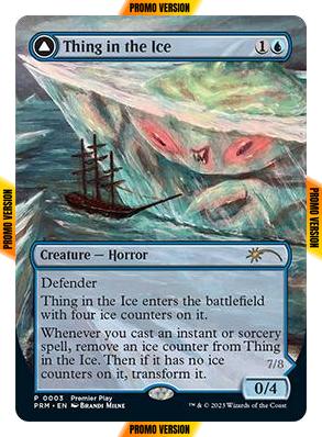Thing in the Ice // Awoken Horror [3] [Borderless] [Regional Championship Qualifiers 2023] [Non-Foil]